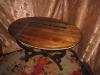 стол  деревянный овальный ручной работы