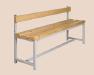 Скамья для раздевалок 1000 со спинкой сосна