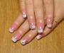 Французский маникюр на нарощенных ногтях Киев, м. Иподром