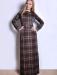 Эффектное клетчатое длинное пллатье