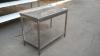 Стол из нержавейки с бортом и полкой 1000*700*850