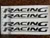 Наклейки на ручки Racing Черная ,диски ,дворники авто 4 штуки