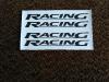 Наклейки на ручки Racing Черная ,диски ,дворники авто 4 штуки