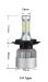 Автомобільні лампочки LED H1, H4, H7 72W 8000LM 6500K Авто фари