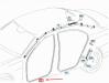 Mercedes S S-Class W222 2013-2020 Уплотнитель передней левой двери Новый Оригинал